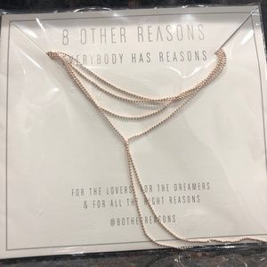 8 Other Reasons Nine Lives Choker (Rose Gold) NIP